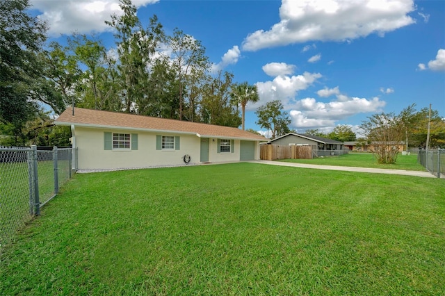 view of front of house with a front yard