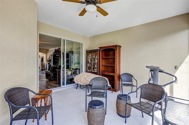 view of patio / terrace with ceiling fan