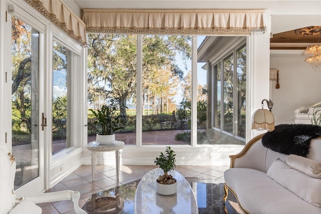 17601 Sawgrass Run, Tavares, FL 32778 - sunroom with healthy amount of natural light and tile patterned flooring