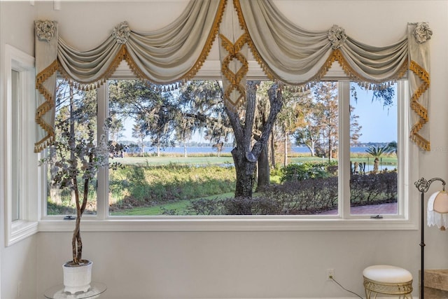 room details with a water view