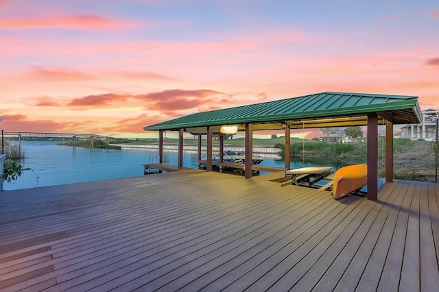 17601 Sawgrass Run, Tavares, FL 32778 - dock area featuring a water view and boat lift