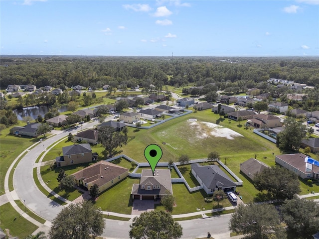 bird's eye view with a residential view