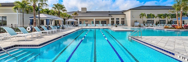 view of pool with a patio area