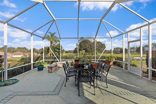 view of sunroom