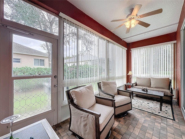 4088 Kingsley St, Clermont, FL 34711 - sunroom featuring ceiling fan, a healthy amount of sunlight, and an outdoor living space