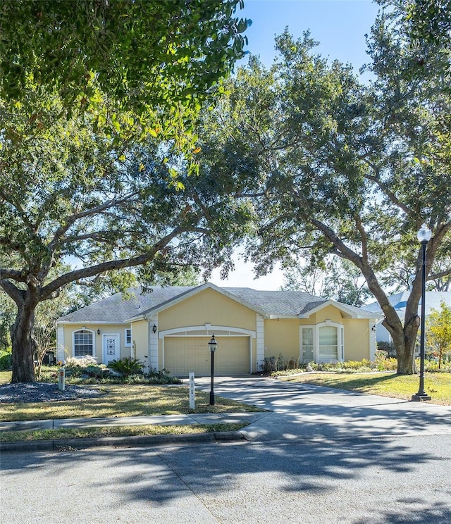 ranch-style house with a garage