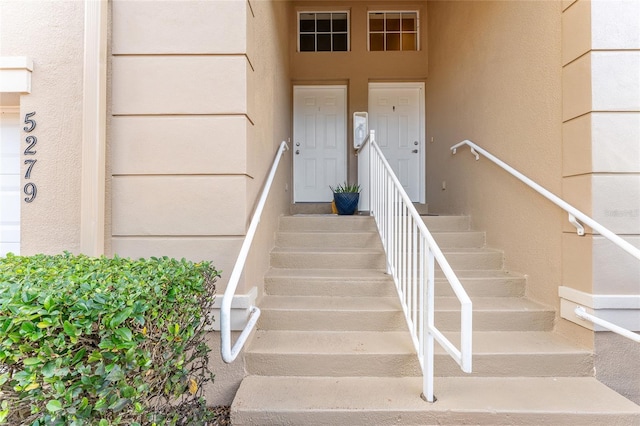 view of stairway