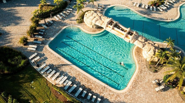 view of pool with a patio area