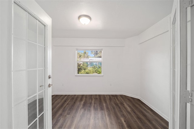 interior space featuring dark hardwood / wood-style flooring