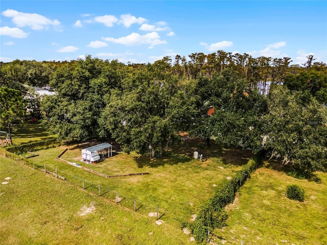 bird's eye view featuring a rural view