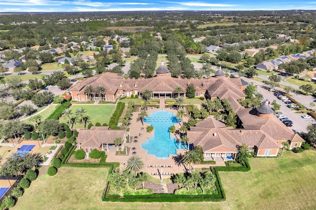 119 Crescent Moon Dr, Groveland, FL 34736 - aerial view of a pool