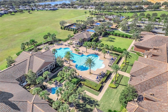 119 Crescent Moon Dr, Groveland, FL 34736 - aerial view of a pool area