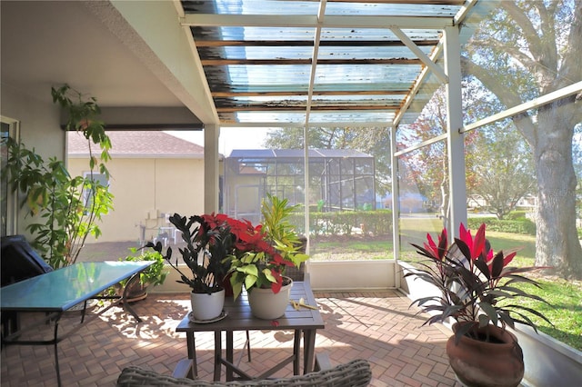 view of sunroom