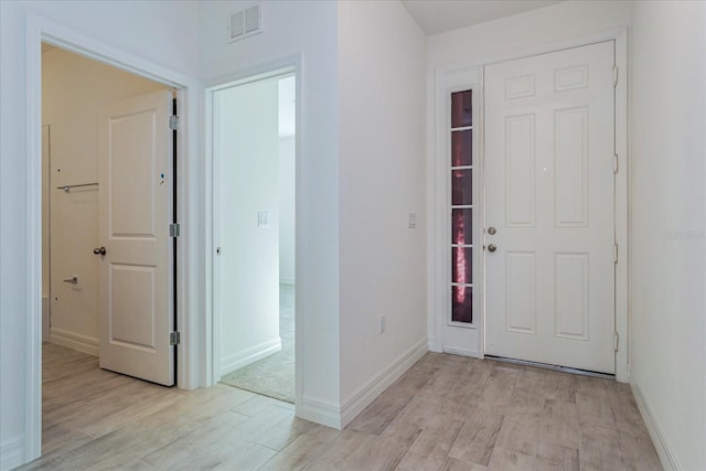 entryway featuring light wood-type flooring