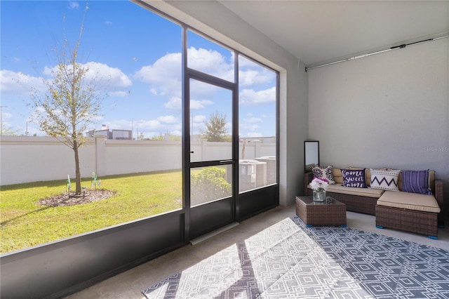 view of sunroom