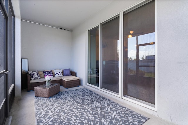 balcony with a patio