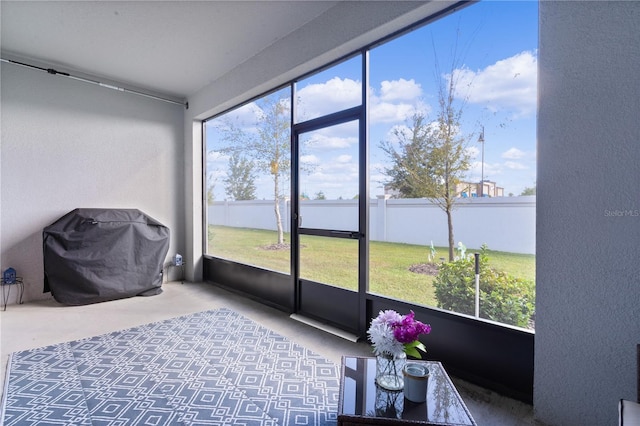 sunroom with a healthy amount of sunlight