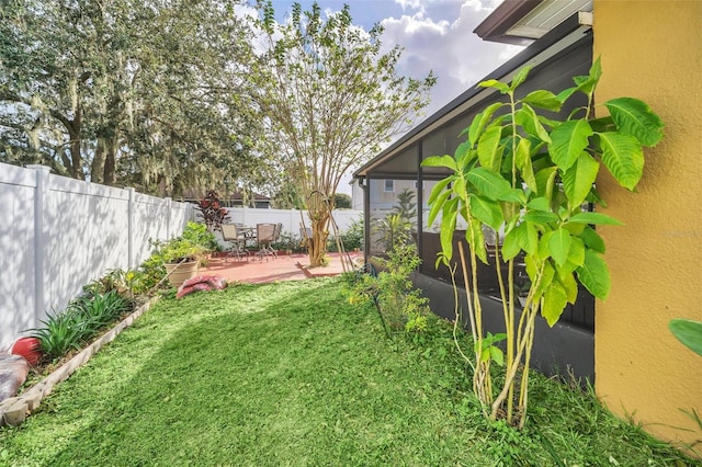 view of yard featuring a patio area