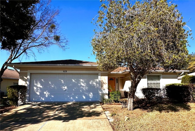 ranch-style house with a garage