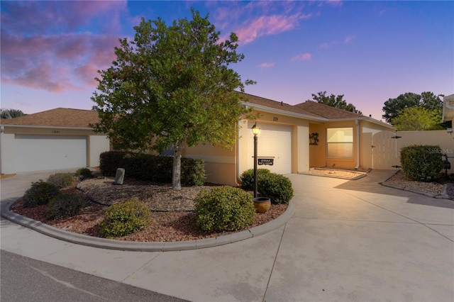 view of front of house featuring a garage