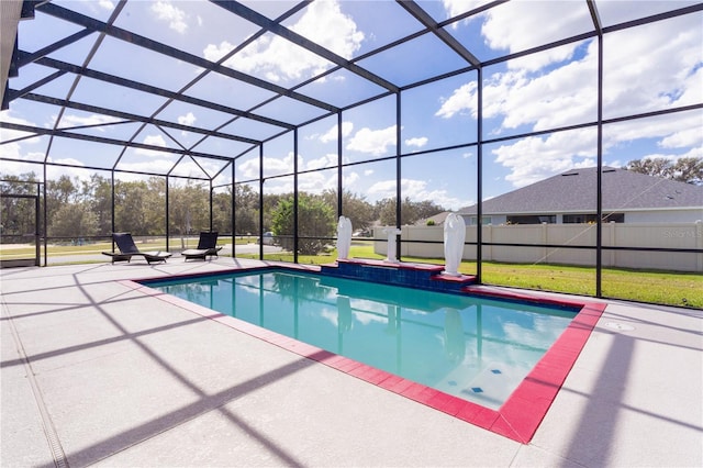 9702 Pepper Tree Pl, Wildwood, FL 34785 - view of swimming pool with a fenced in pool, a patio area, and a lanai