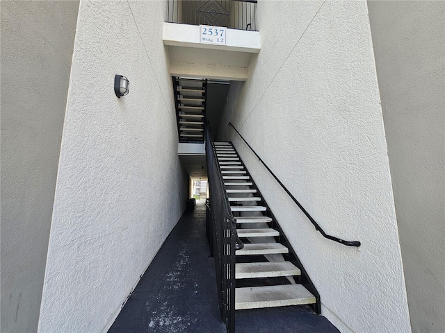 view of stairway