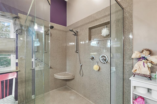 bathroom with walk in shower