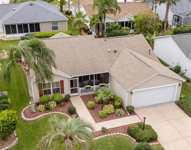 birds eye view of property