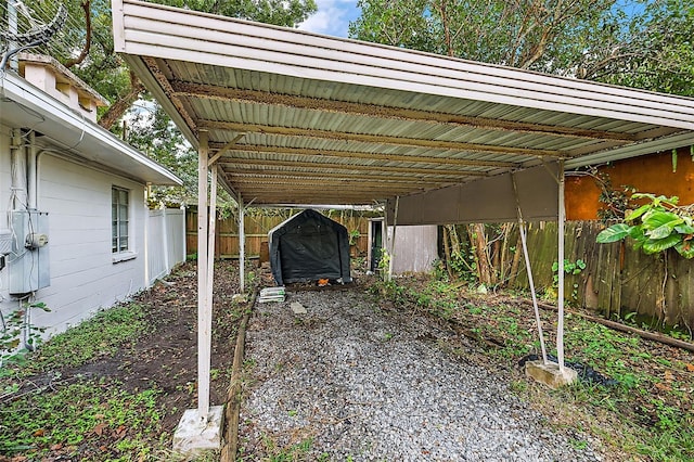 view of parking / parking lot