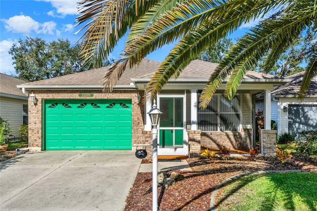 view of front facade with a garage