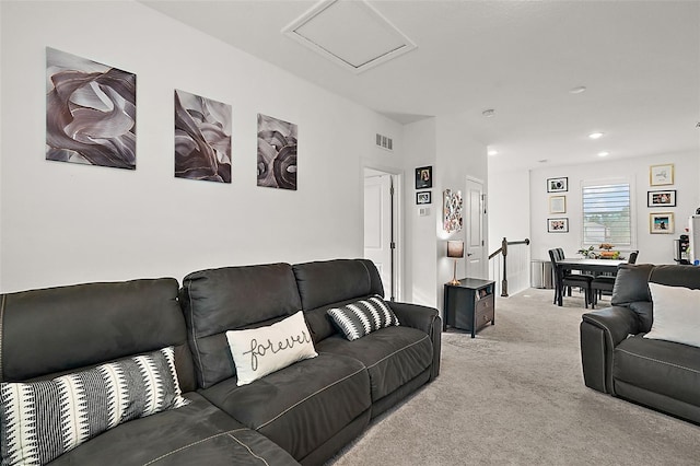 view of carpeted living room