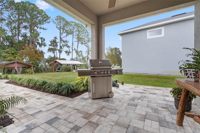 view of patio / terrace with grilling area