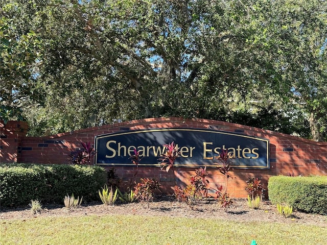 view of community sign