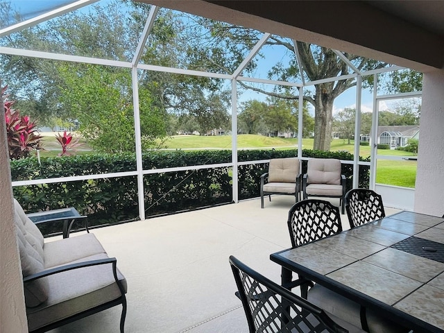 view of sunroom / solarium