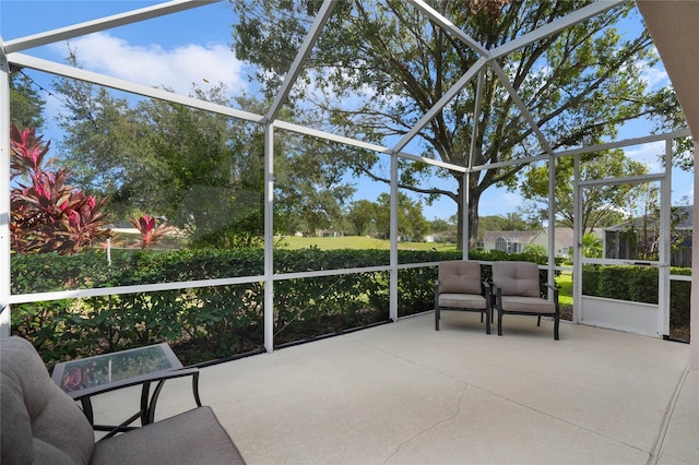 unfurnished sunroom featuring a healthy amount of sunlight