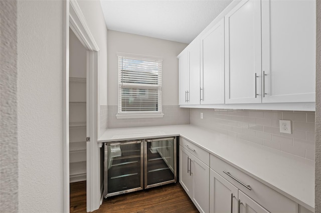 interior space with wine cooler