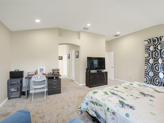 view of carpeted bedroom