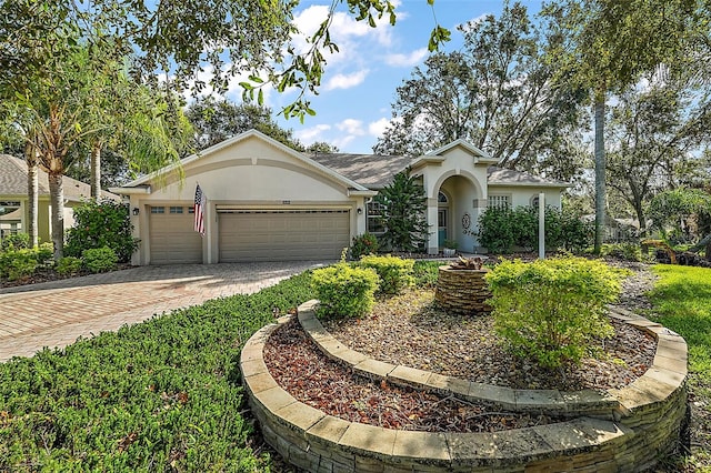 ranch-style home with a garage