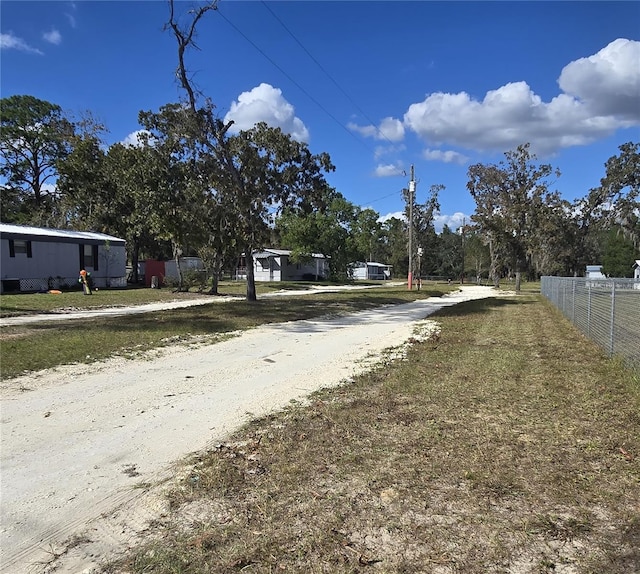 view of road