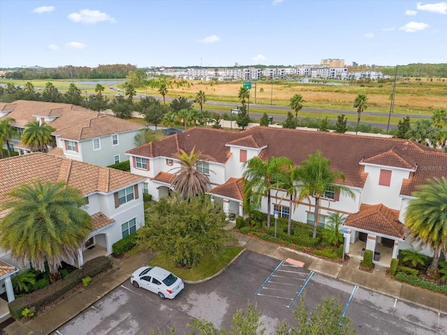 aerial view with a residential view