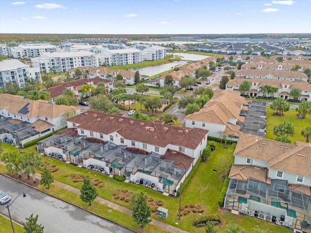 aerial view with a residential view