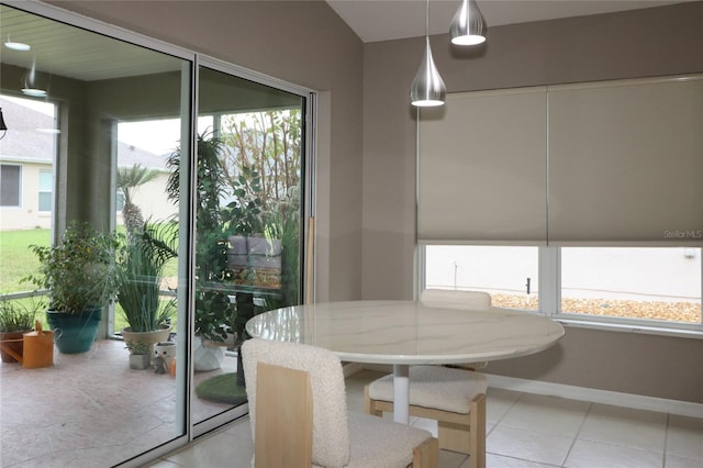 dining area with plenty of natural light