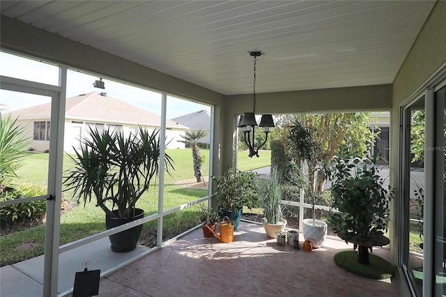 view of sunroom