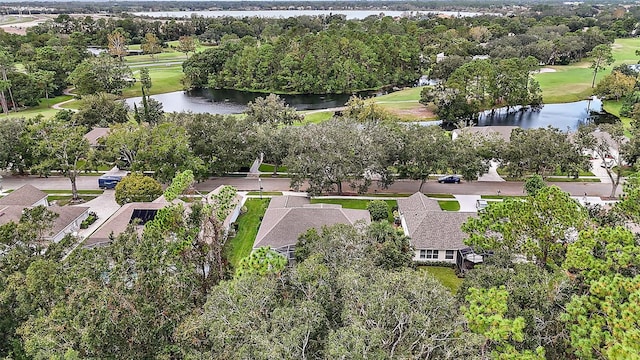 1720 Park Forest Blvd, Mount Dora, FL 32757 - aerial overview of property's location with a large body of water, a golf club, and a tree filled landscape