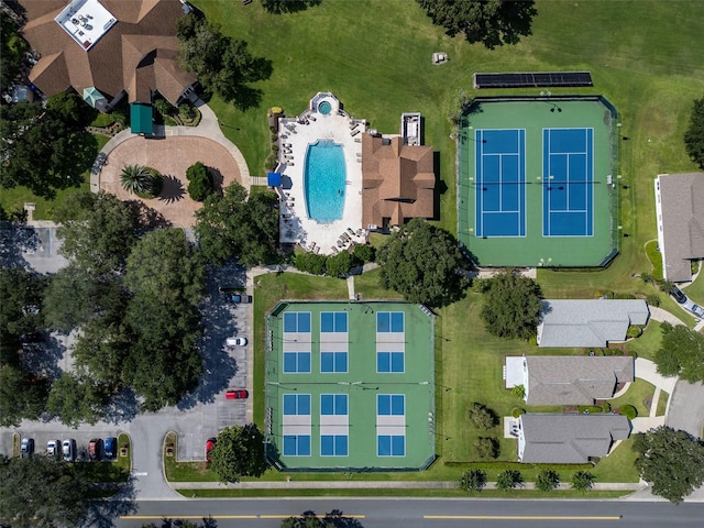 1720 Park Forest Blvd, Mount Dora, FL 32757 - aerial view of property's location featuring a pool area