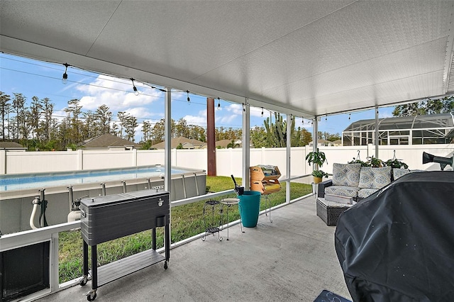 view of sunroom