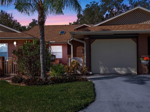 view of front of home featuring a garage