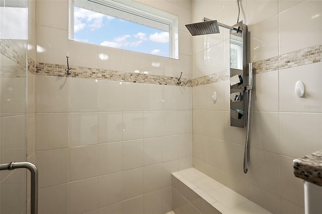 bathroom with walk in shower