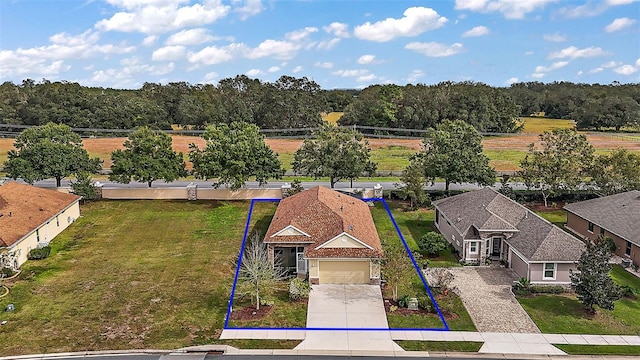 drone / aerial view featuring a rural view