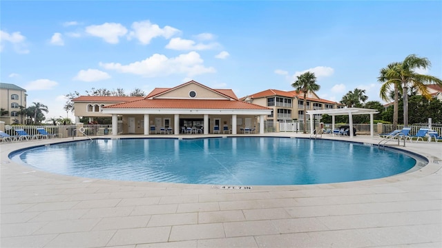 view of pool with a patio area